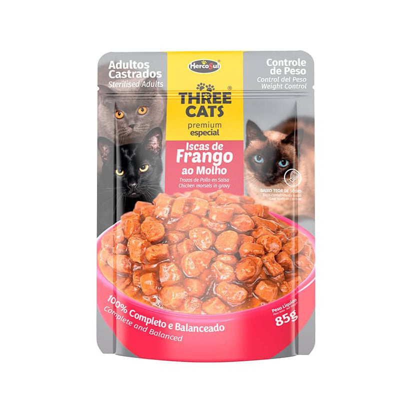 Three cats - castrado pollo (85 grs)