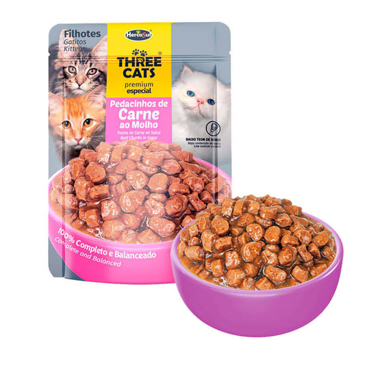 Three cats - gatitos carne (85 grs)